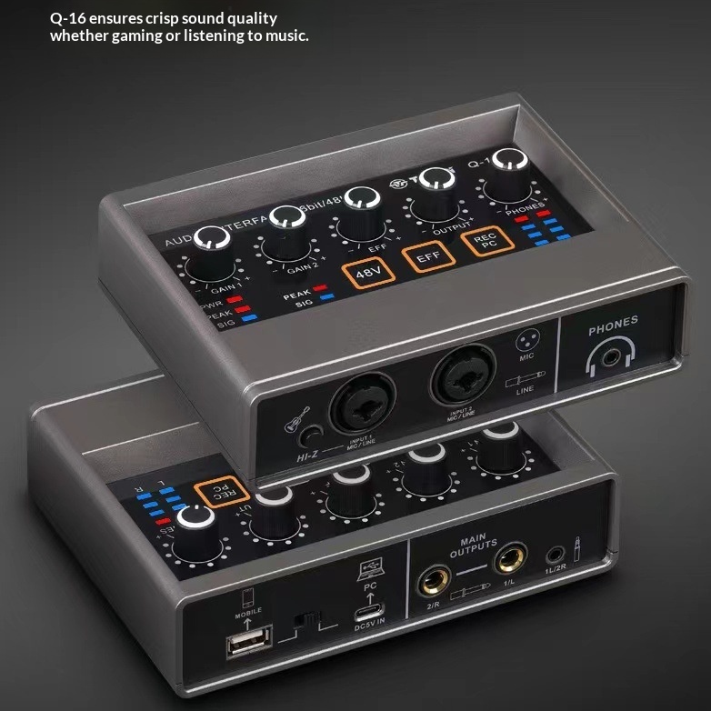 Song With Musical Instrument - プロフェッショナル録音サウンドカード DSP リバーブ 48V コンピュータ 携帯電話