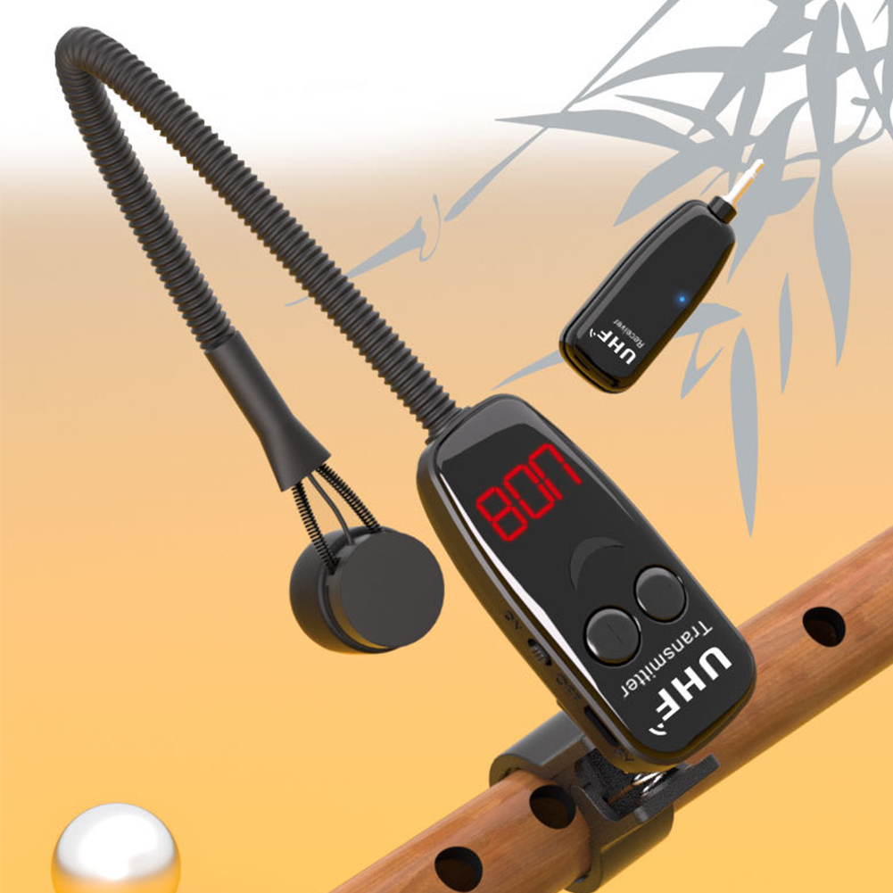 Musical Instrument Flute - UHFワイヤレス楽器用マイククリップ ワイヤレス受信機と送信機 フルート用楽器マイク