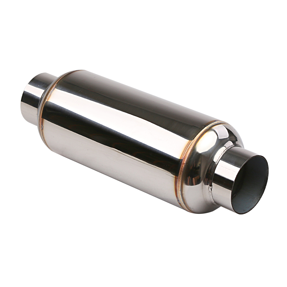 Musical Instrument Pipe - ユニバーサル2.5インチ/3インチインレット排気マフラーパイプステンレス鋼レゾネーター12インチ長さディープサウンドパフォーマンス