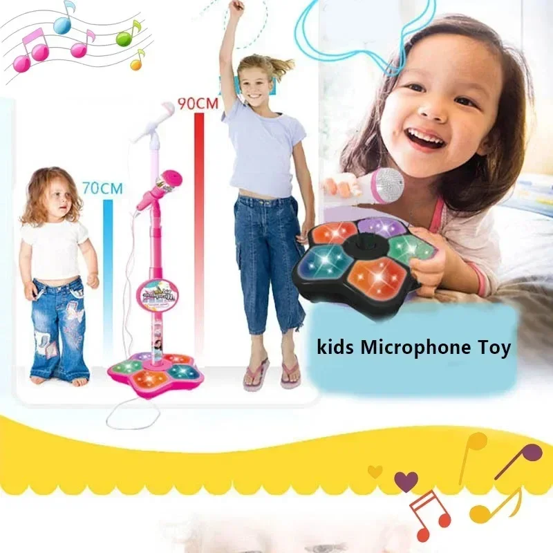 Song With Musical Instrument - キッズロッキングロールマイク歌うおもちゃスタンド付きカラオケ歌音楽楽器教育玩具女の子男の子誕生日プレゼントゲーム