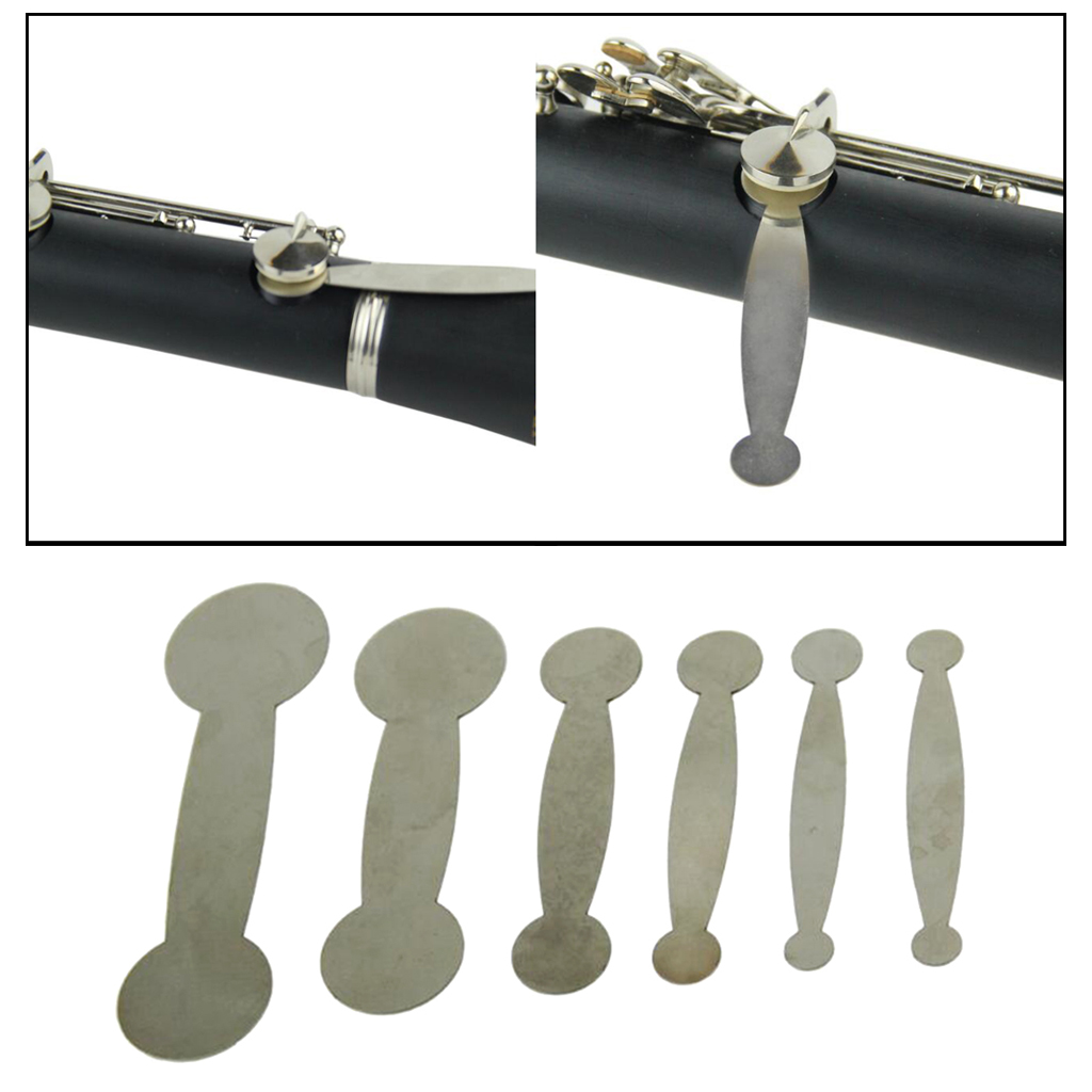 Musical Instrument Bazooka - 6個のクラリネットパッド修理ツールキットクラリネットチューブボタン調整クラリネットcboe bassoon用ウッドウィンドツール