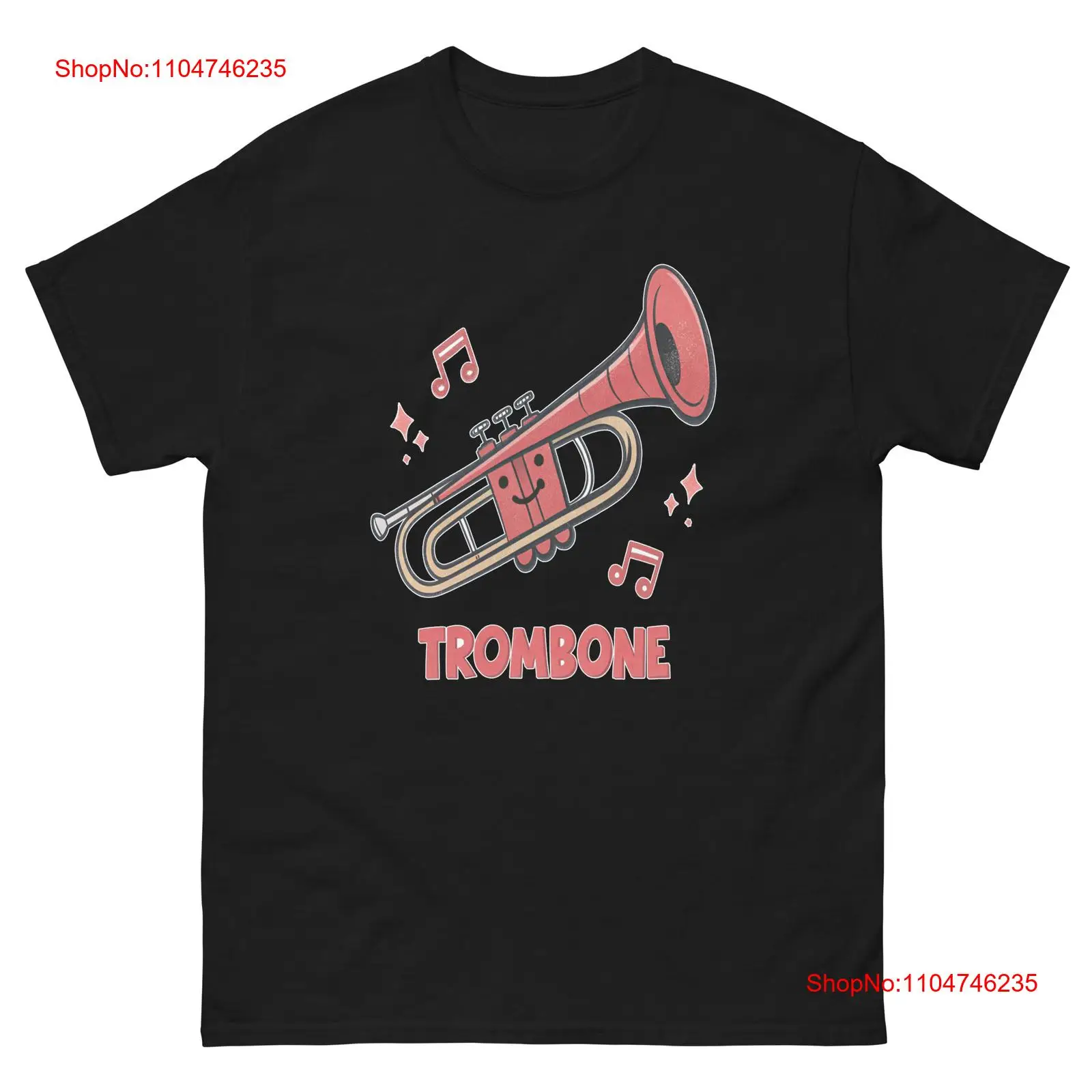 Musical Instrument Trombone - トロンボーン楽器イラスト Tシャツヴィンテージウォッシュソフトスタイリッシュなファッション通気性快適なストリートウェア