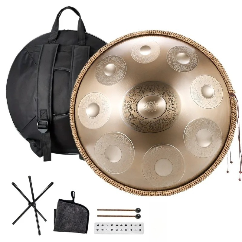 Musical Instrument Handpan - 18 インチステンレス鋼ハンドパン G キーダンス伴奏 432Hz プロフェッショナルハンドパン