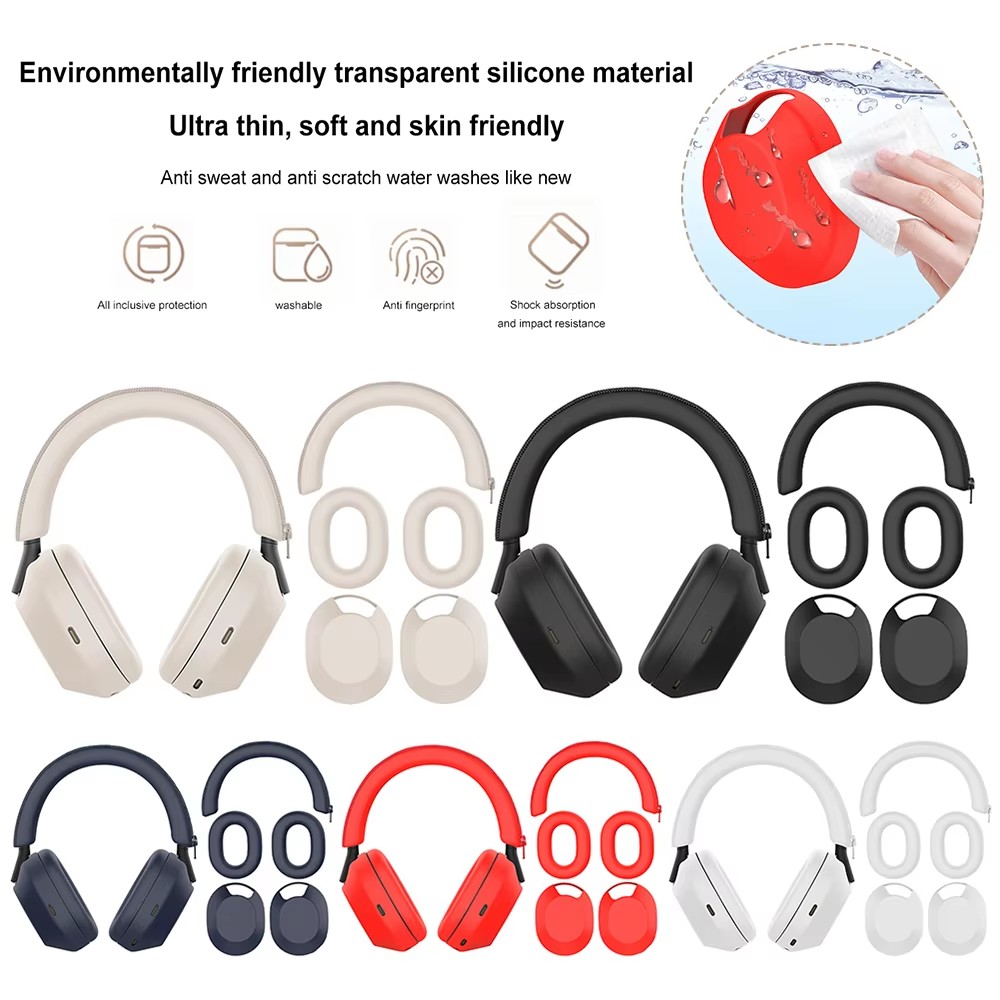 Sony Headphone Wh-1000Xm5 - ヘッドフォン保護ケース ヘッドセットヘッドビームスリーブ ソニー WH-1000XM5 ヘッドフォン用 シリコンイヤーマフシェル