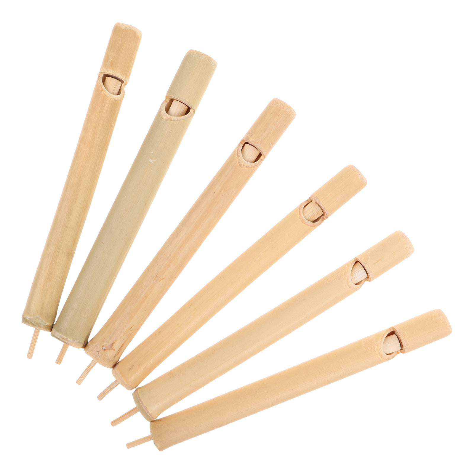 Musical Instrument Flute - 6個入り子供用鳥笛木製フルートミニチュアホイッスル、子供用屋外音楽楽器、インタラクティブな鳥笛
