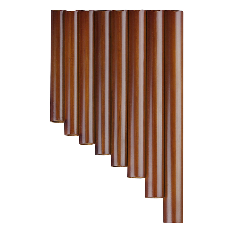 Musical Instrument Pipe - 8 パイプパンフルート高品質パンパイプ木管楽器中国の伝統的な楽器ブラウン竹パンフルート