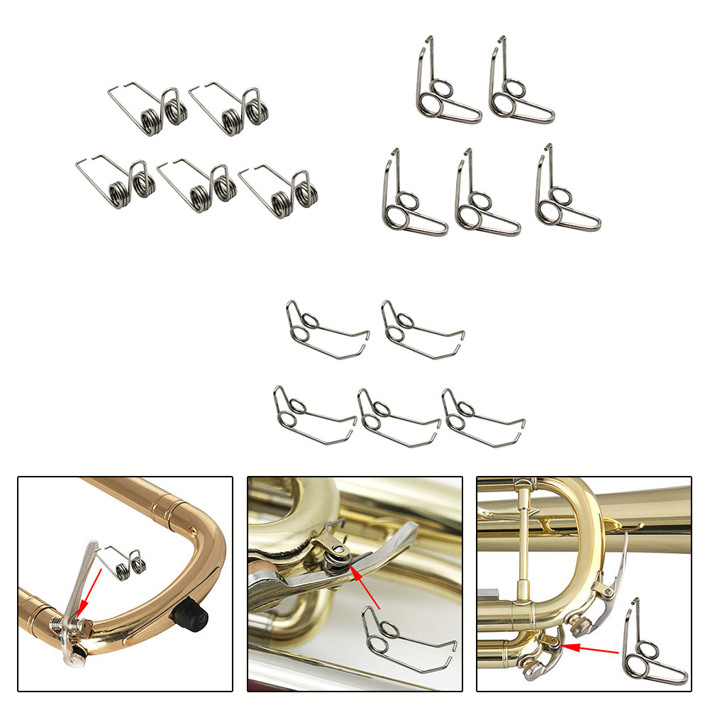 Musical Instrument Trombone - 5 個鉄トランペットトロンボーンアルトバルブスプリングウォーターキースプリングトランペット作成ツール楽器アクセサリー
