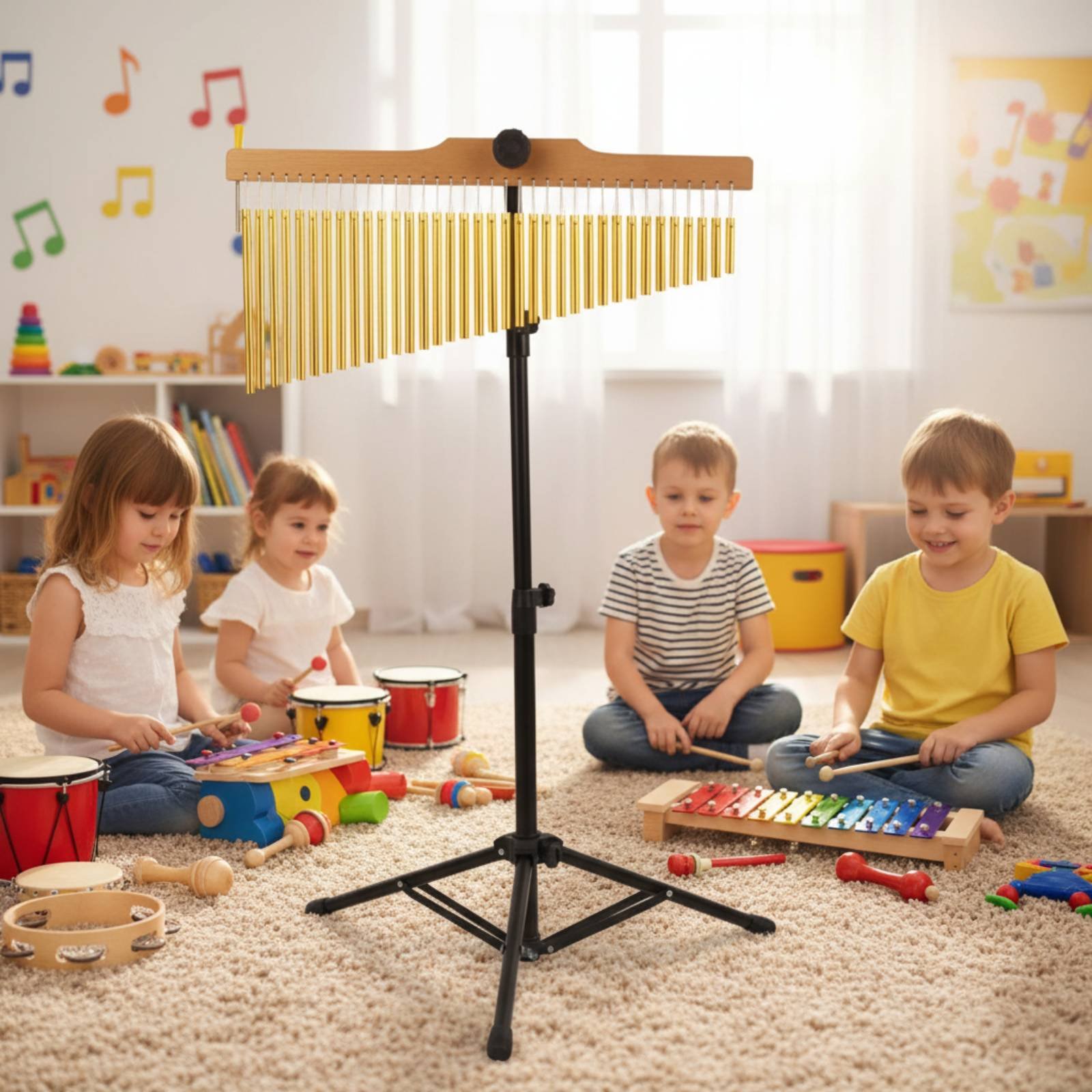 36音バー・チャイム、クリアで鮮明な音色、マーク付きツリー型 - Musical Instrument Chimes のレビューと価格