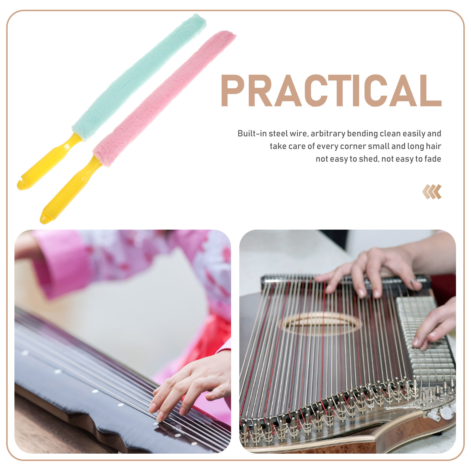 2個入り古筝清掃ブラシ、大型ヘッド、携帯用、効率的な楽器・キ - Musical Instrument Of Keyboard のレビューと価格