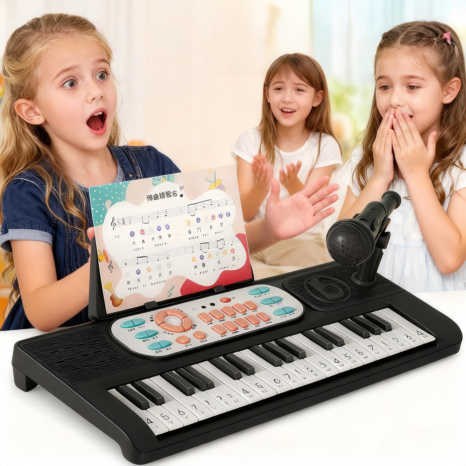子供用電子ピアノ 37 ベビーキーボード マイク付き 歌を歌 - Song With Musical Instrument のレビューと価格