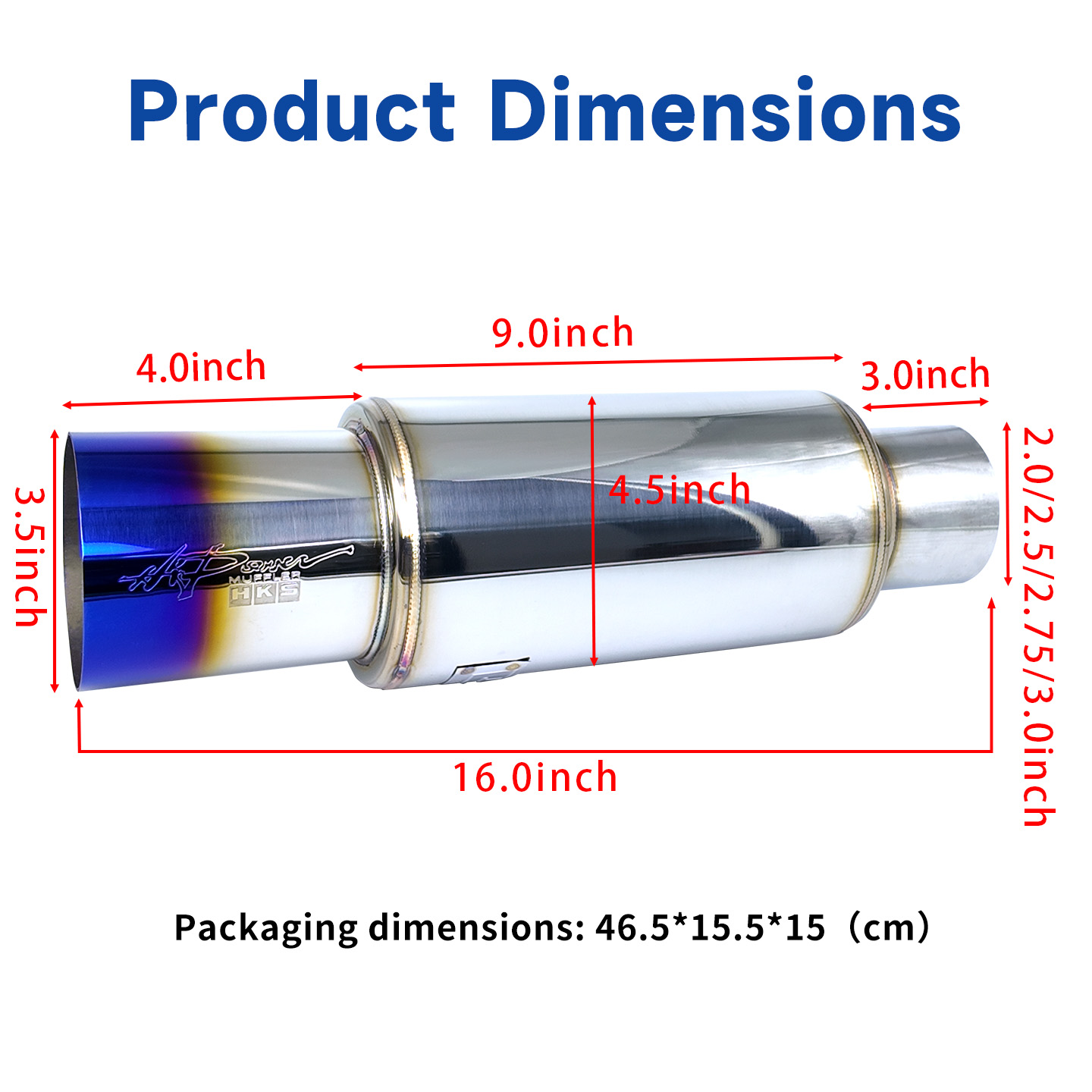 HKS 51 63 70 76-89mmステンレス製リアマフ - Musical Instrument Pipe のレビューと価格