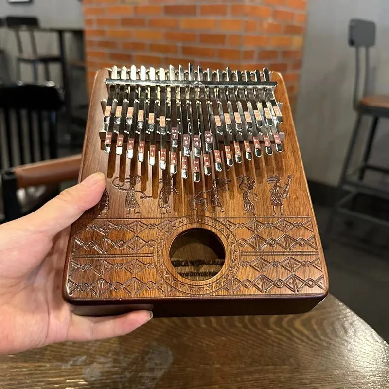 子供のためのポータブル木製カリンバ,親指のピアノ,楽器のキー - Musical Instrument Of Keyboard のレビューと価格