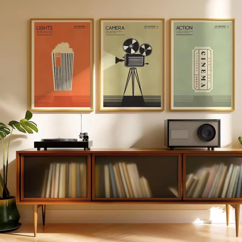 レトロな中世風ポップミュージック楽器ポスター |   90年 - Musical Instrument Manufacturers のレビューと価格