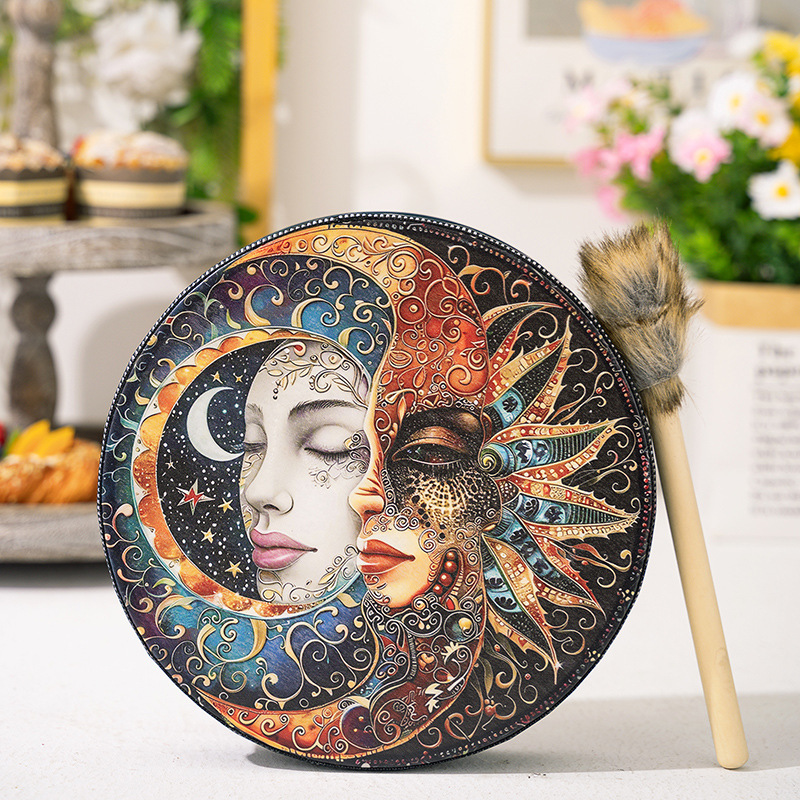エジプトの音楽ドラム美しい絵画ストライクシャーマンのエーテル - Musical Instrument Painting のレビューと価格