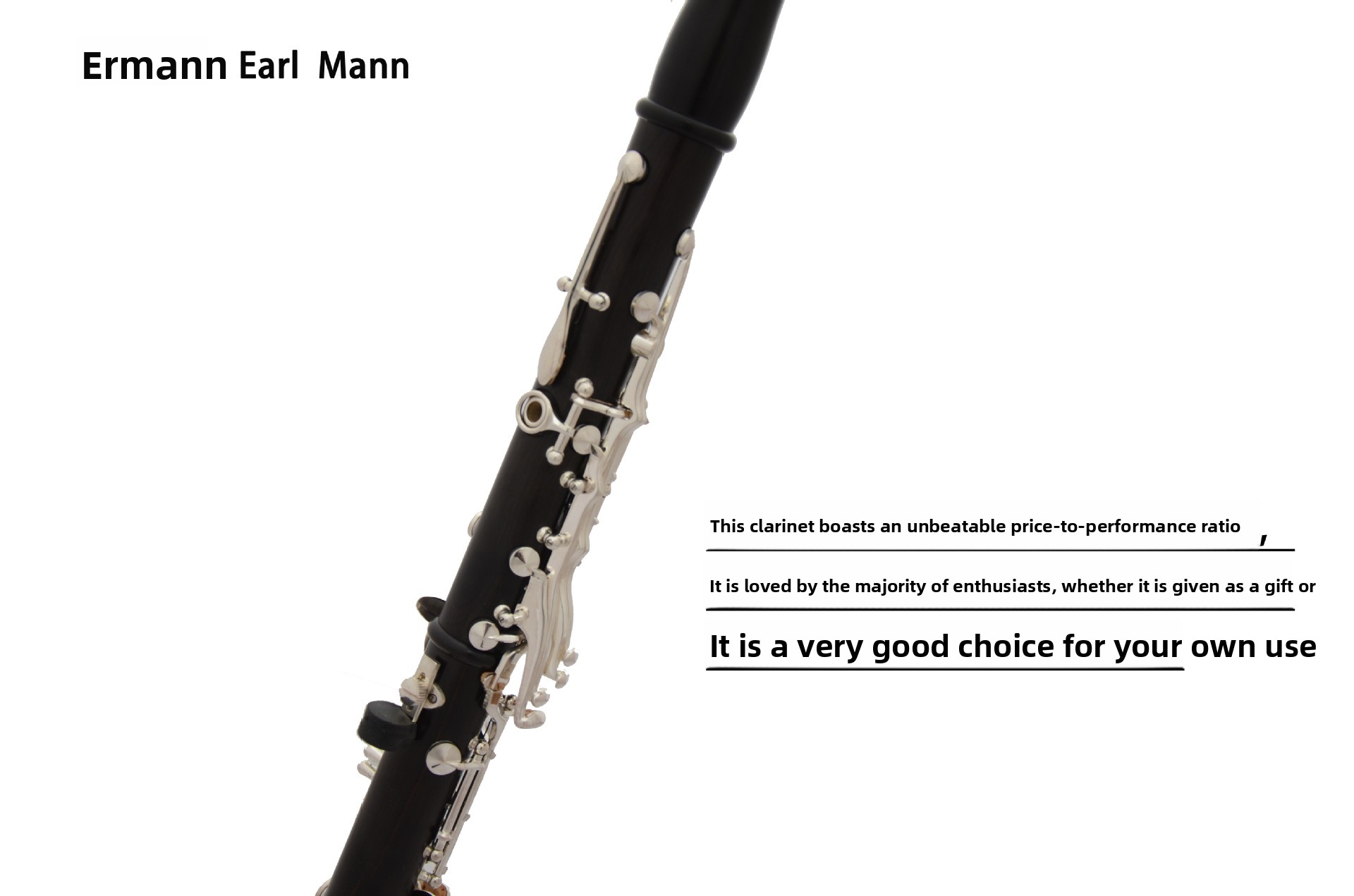 エーハン楽器製造会社製の黒檀製ラージマウスプロフェッショナル - Musical Instrument Manufacturers のレビューと価格