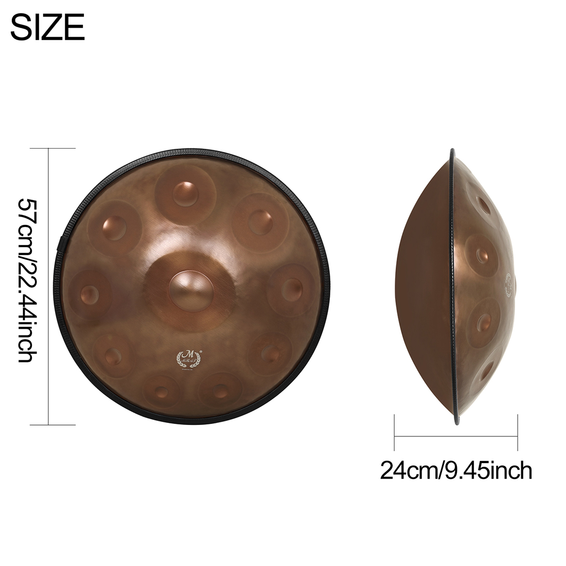 M MBAT 22インチ Dマイナー ハンドパン ドラム 4 - Musical Instrument Handpan のレビューと価格