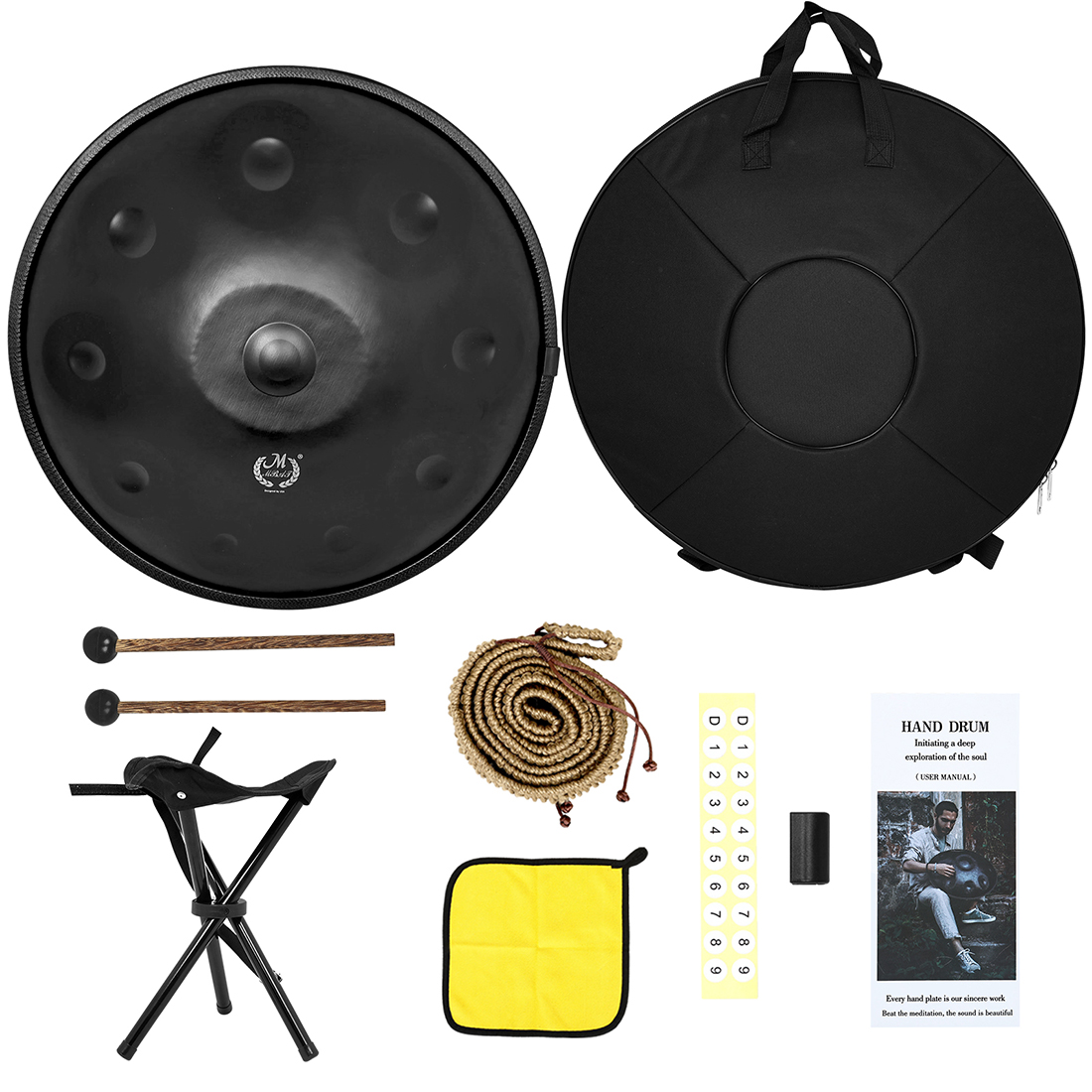 M MBAT 22インチ Dマイナー ハンドパン ドラム 4 - Musical Instrument Handpan のレビューと価格
