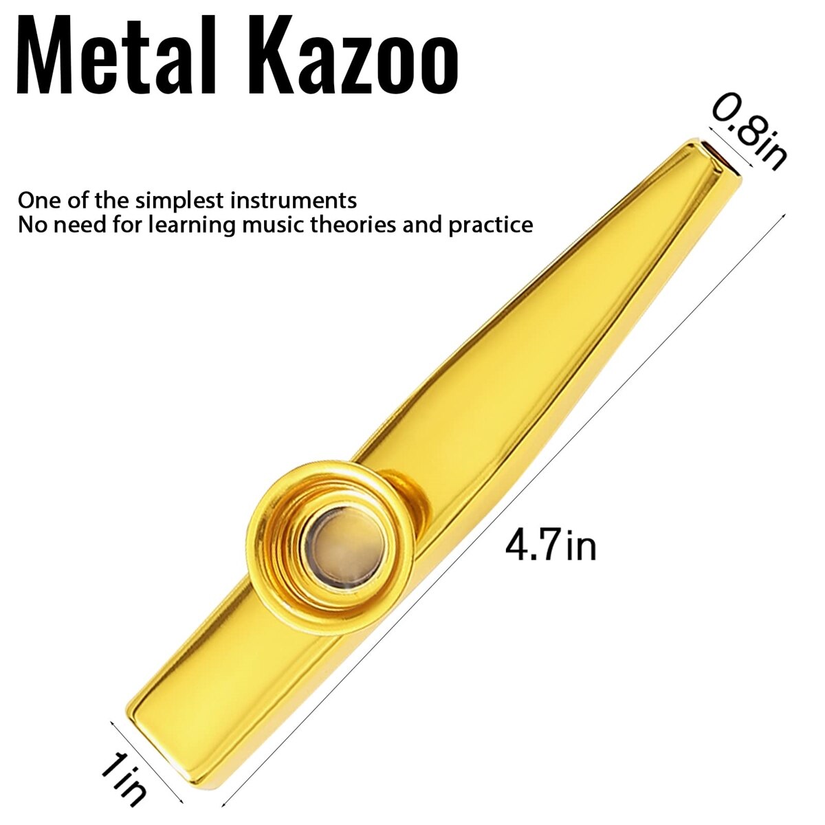 Kazooシルバーアルミニウム合金、膜溝付きダイヤフラムka - Musical Instrument Flute のレビューと価格