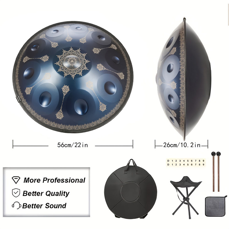 10音ハンドパン・ドラム 22インチ彫刻模様入りハンドパン・ - Musical Instrument Handpan のレビューと価格