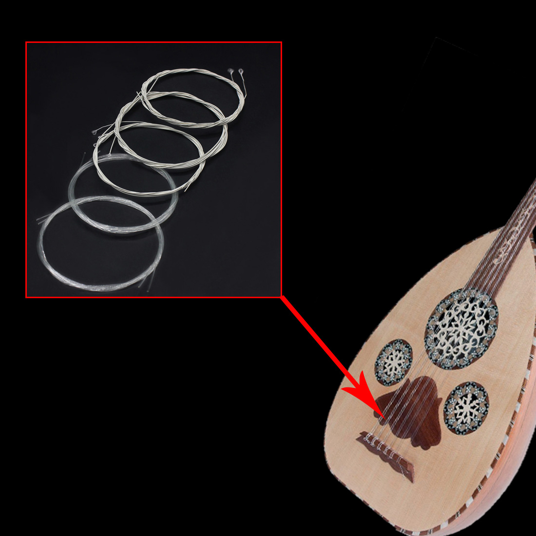 IRIN ウード弦トルコウードアラブリュート弦ナイロン銀メッ - Musical Instrument Oud のレビューと価格