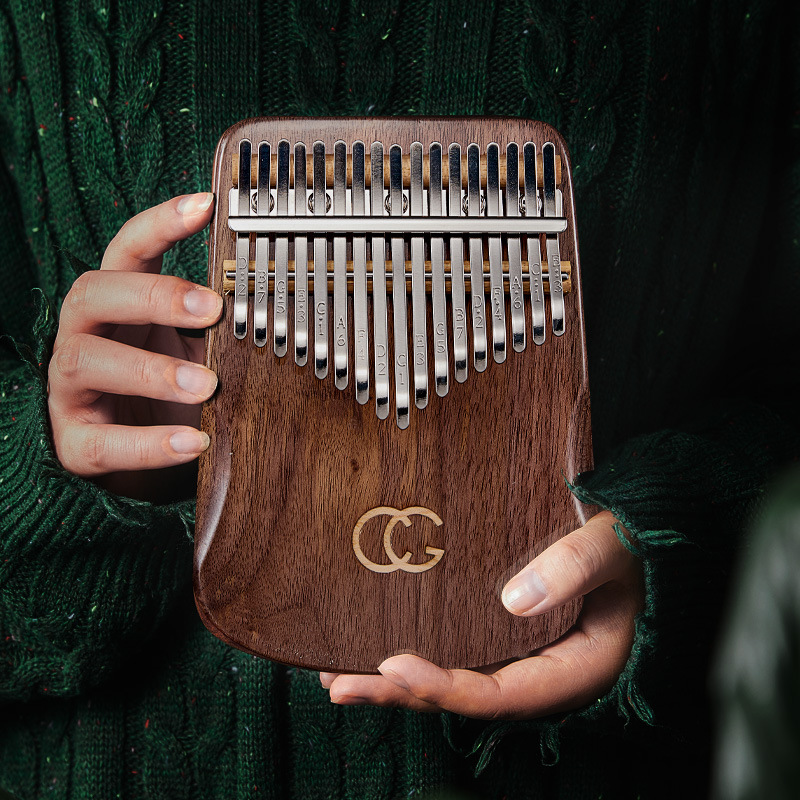 17 21キー親指ピアノカリンバ黒クルミ指ピアノ21トーンカ - Musical Instrument Of Keyboard のレビューと価格