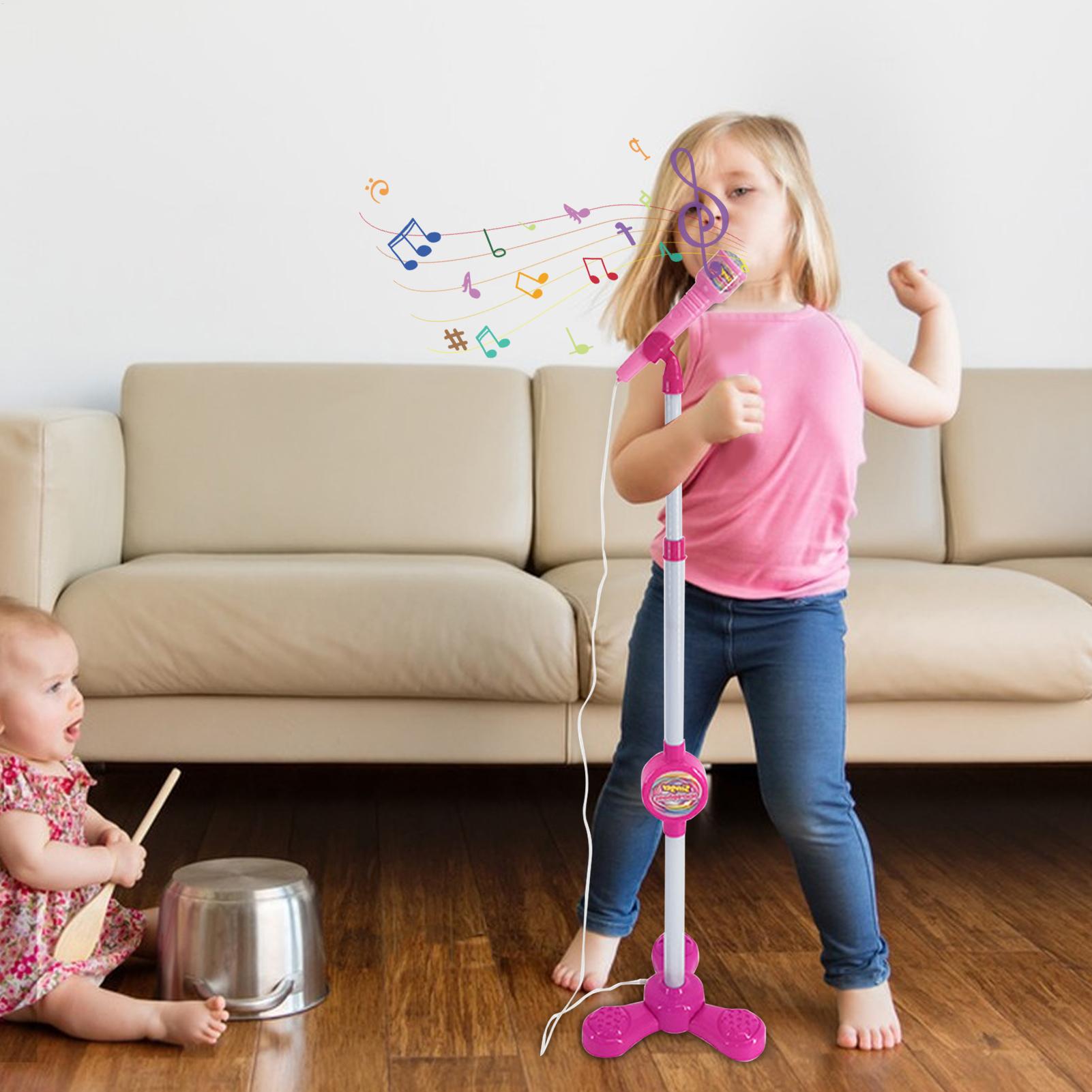 子供用マイクスタンド付きカラオケソングマシン音楽楽器おもちゃ - Song With Musical Instrument のレビューと価格