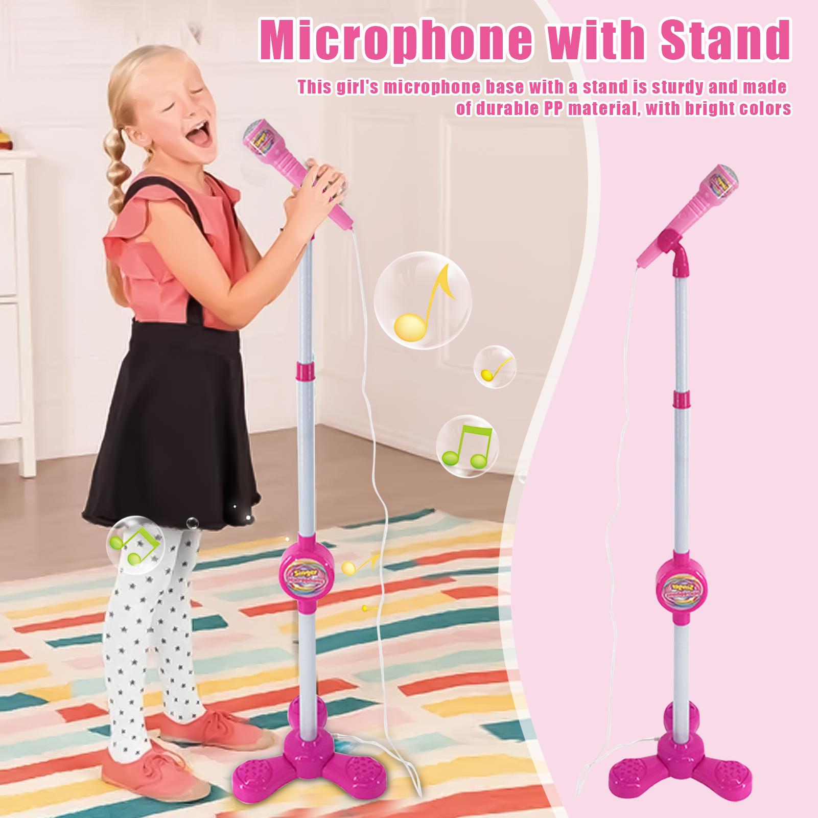 子供用マイクスタンド付きカラオケソングマシン音楽楽器おもちゃ - Song With Musical Instrument のレビューと価格