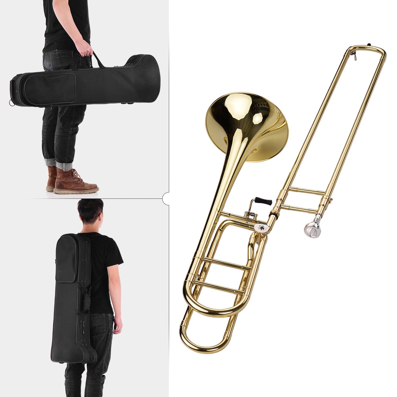 アップグレードされた中級B♭テナースライドトロンボーン（Fキ - Musical Instrument Trombone のレビューと価格