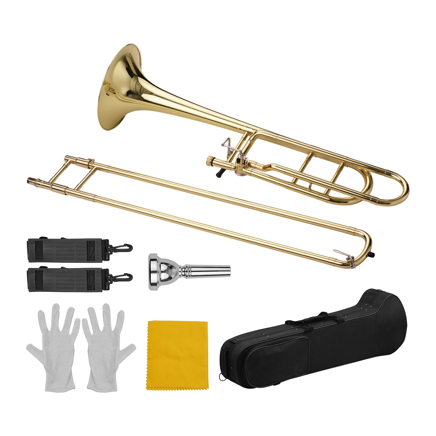 アップグレードされた中級B♭テナースライドトロンボーン（Fキ - Musical Instrument Trombone のレビューと価格