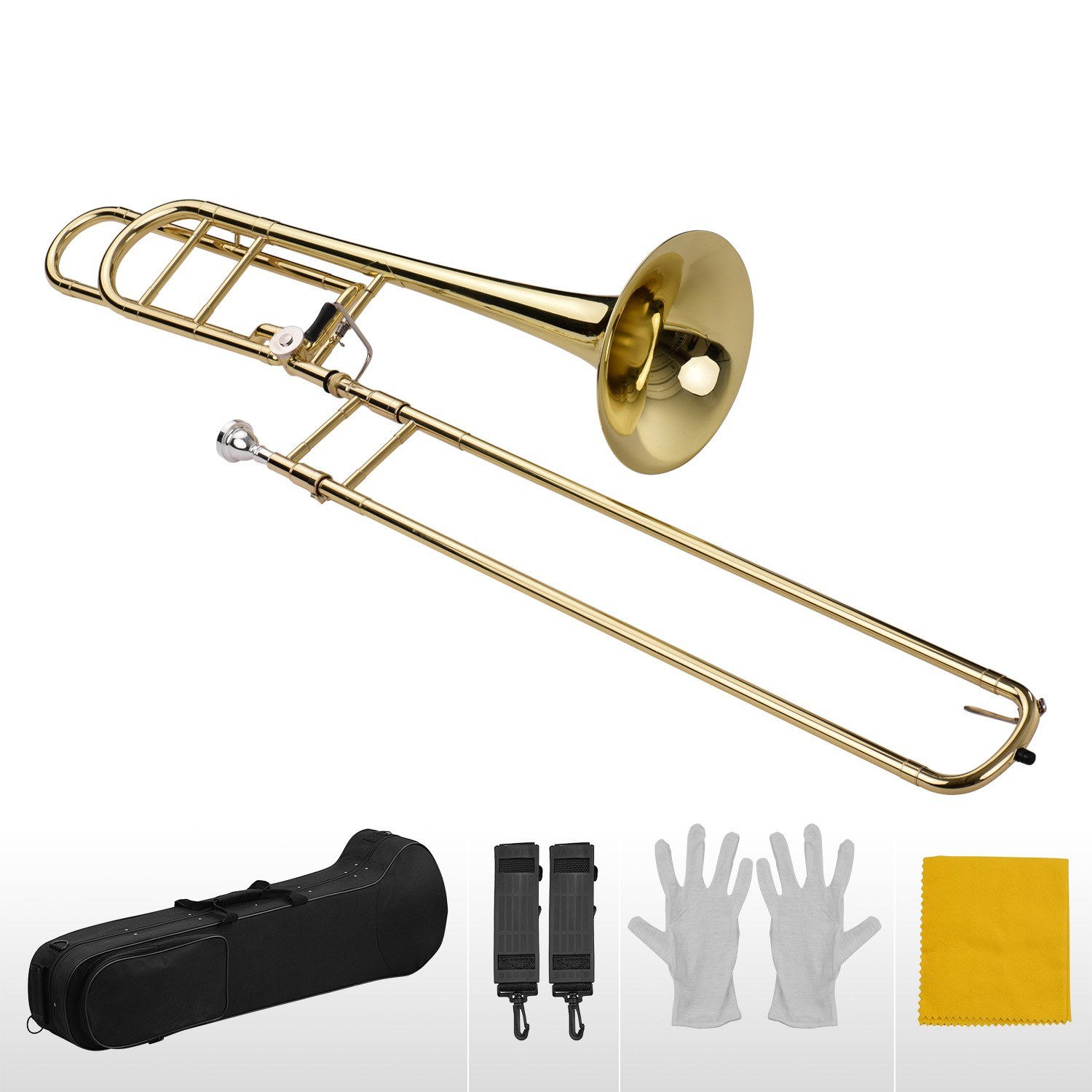 アップグレードされた中級B♭テナースライドトロンボーン（Fキ - Musical Instrument Trombone のレビューと価格