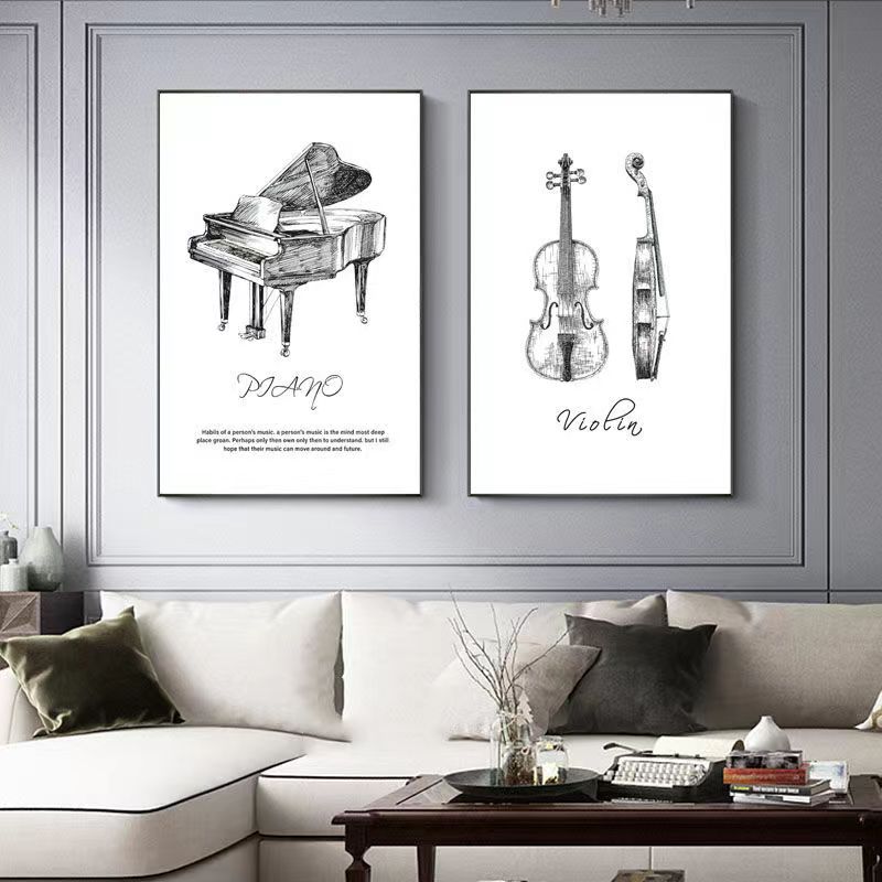 キャンバス絵画現代ミニマリストピアノバイオンドラムキット楽器 - Musical Instrument Manufacturers のレビューと価格