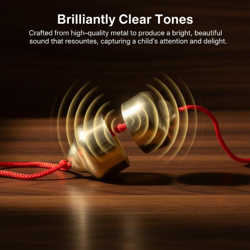打楽器キッズベル 2個入り 弦付きハンドル付き 就学前音楽教 - Musical Instrument Chimes のレビューと価格