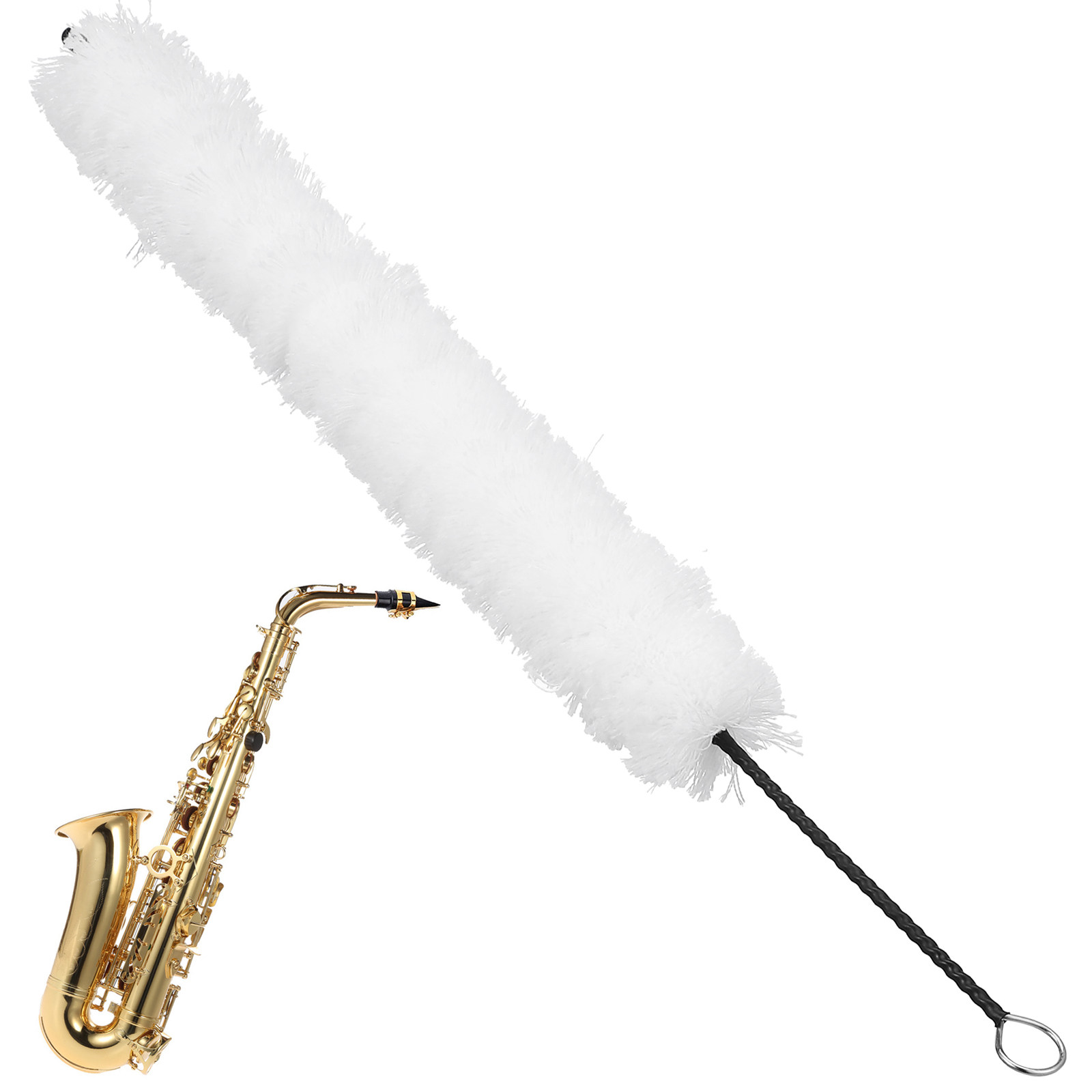 クリーニングヘッド付きフルートブラシ ミュージカルホワイトコ - Musical Instrument Flute のレビューと価格
