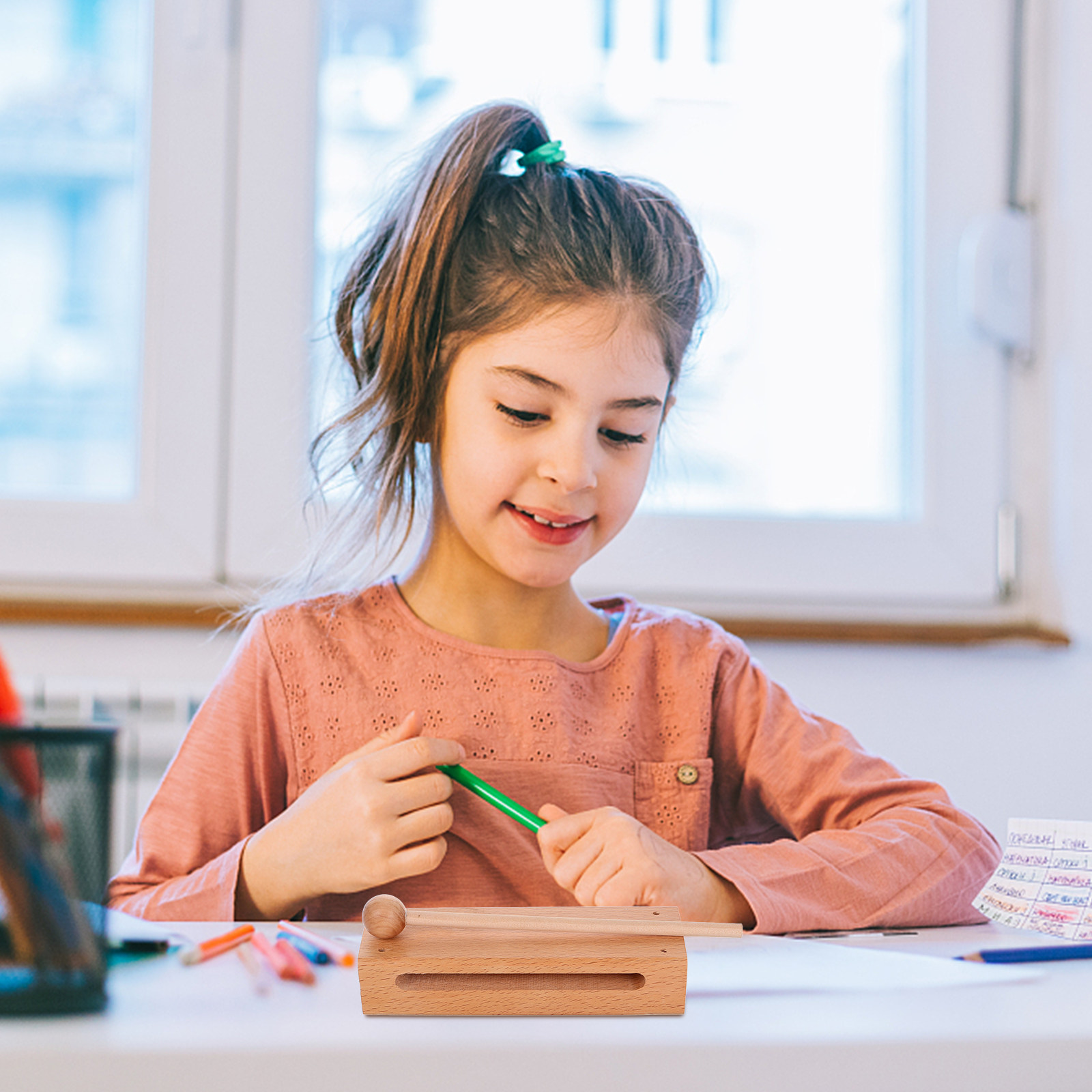 木製ブロックオルフ楽器、頑丈な木製パーカッションスティック、 - Musical Instrument Chimes のレビューと価格
