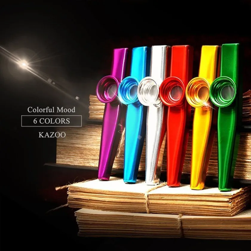    メタルカズーハーモニカ口笛キッズパーティーギフト楽器 - Musical Instrument Flute のレビューと価格