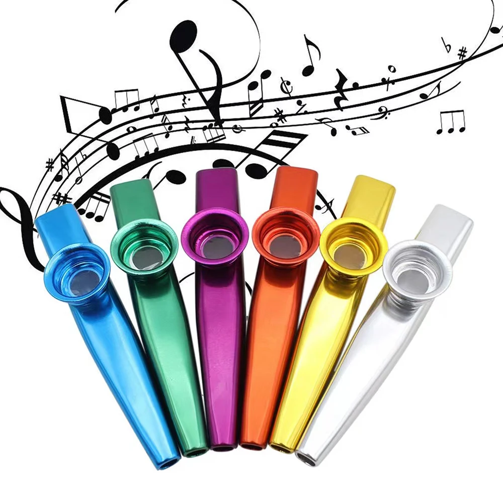    メタルカズーハーモニカ口笛キッズパーティーギフト楽器 - Musical Instrument Flute のレビューと価格