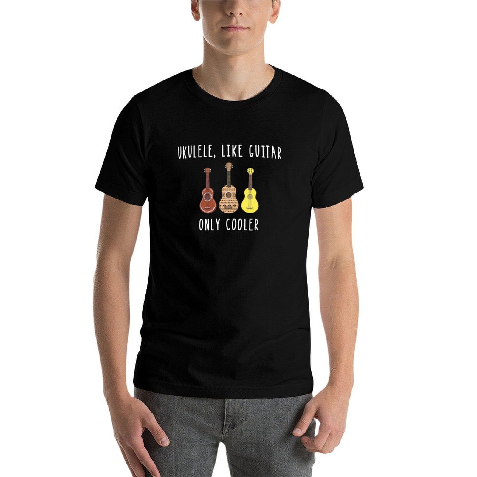 ウクレレのようなギターのようなクールな楽器Tシャツ普段着プリ - Musical Instrument Like Guitar のレビューと価格
