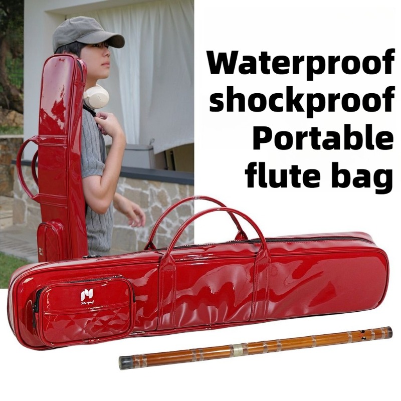 漆塗り竹製フルートバッグ 防水 耐衝撃 ポータブル ワンショ - Musical Instrument Flute のレビューと価格