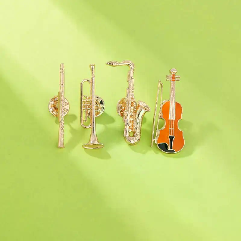 1 個シンフォニーオーケストラバッジ面白い楽器エナメルブロー - Musical Instrument In Orchestra のレビューと価格