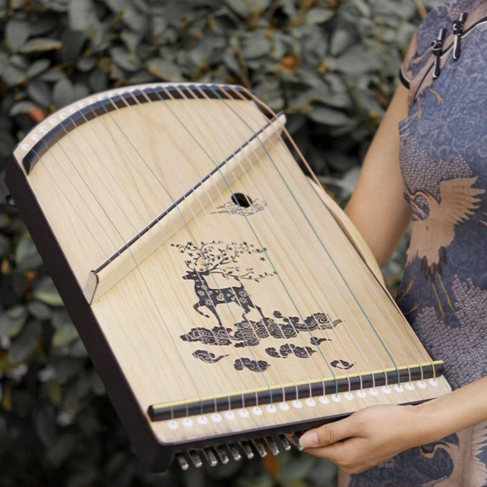 木製 21 弦ミニ Guzheng プロの指テクニックトレー - Musical Instrument Oud のレビューと価格