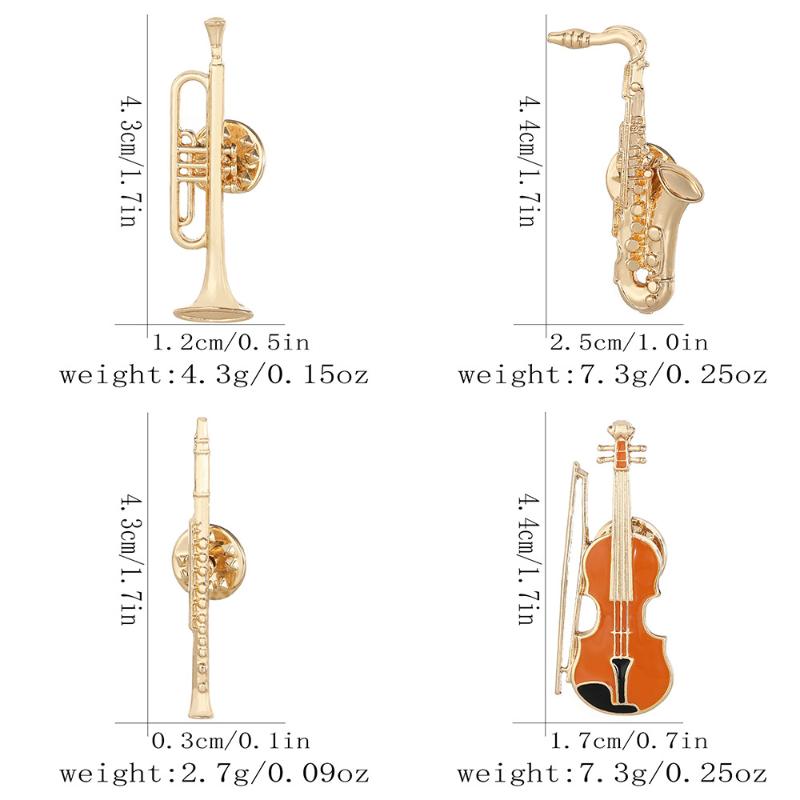 バイオリン型の金色のピン1個入りシンフォニーオーケストラバッ - Musical Instrument In Orchestra のレビューと価格