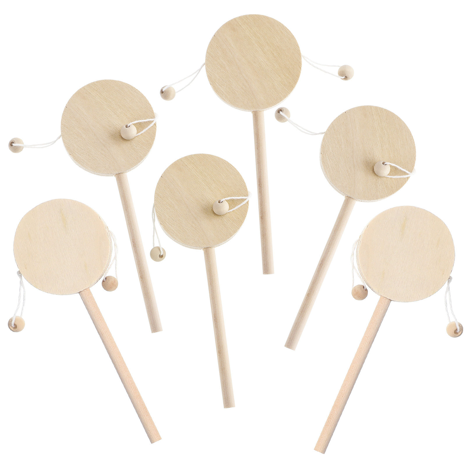1セット ラトルドラム 木製 DIY 未完成塗装 シェイキン - Musical Instrument Painting のレビューと価格